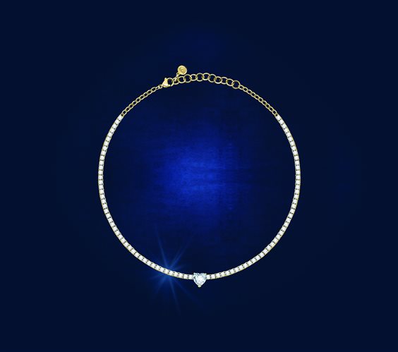 Collana Chiara Ferragni Donna DIAMOND HEART in Lega metallica Cubic Zirconia J19AUV04 - J19AUV04